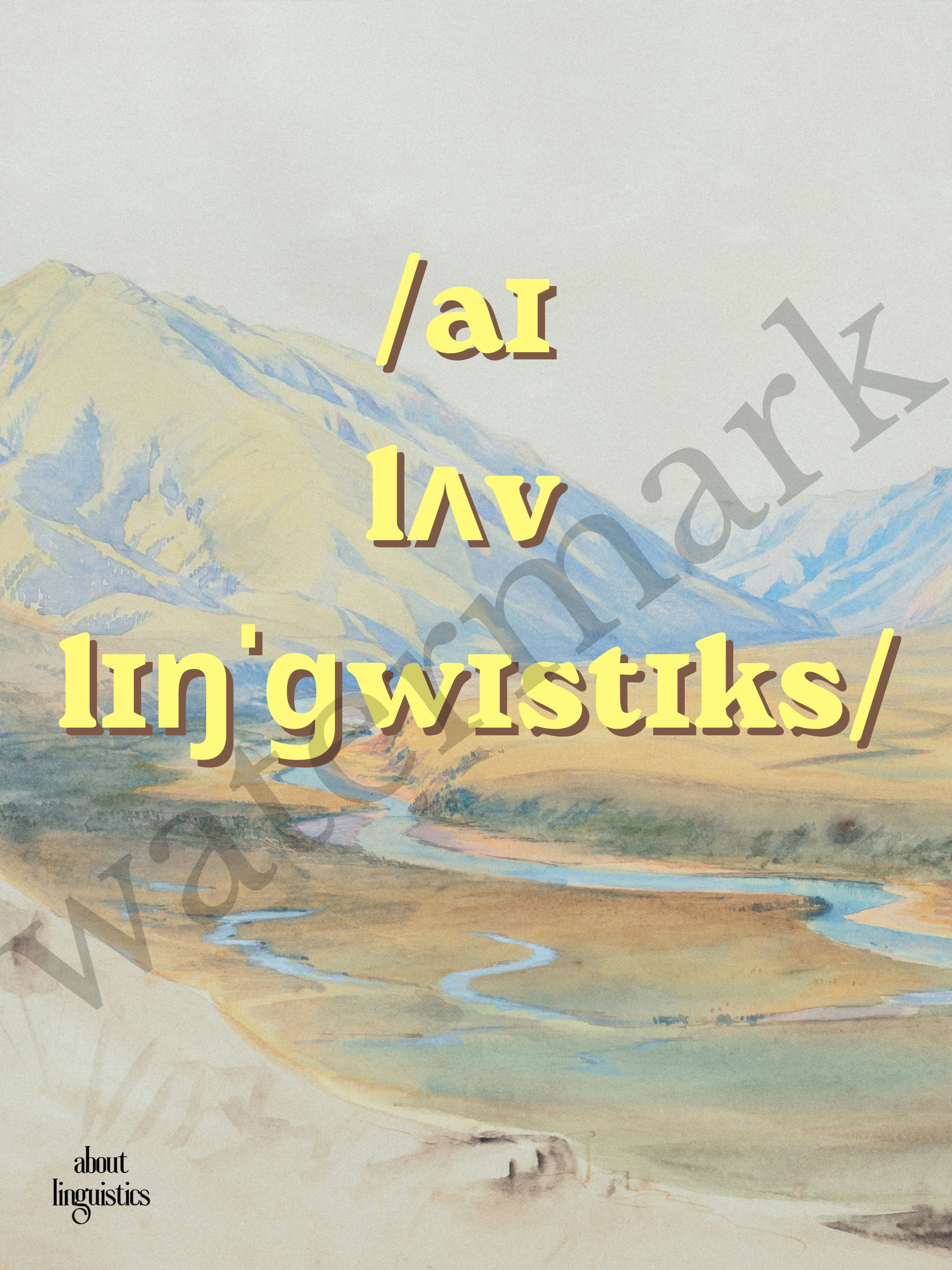 I love linguistics IPA printable poster
